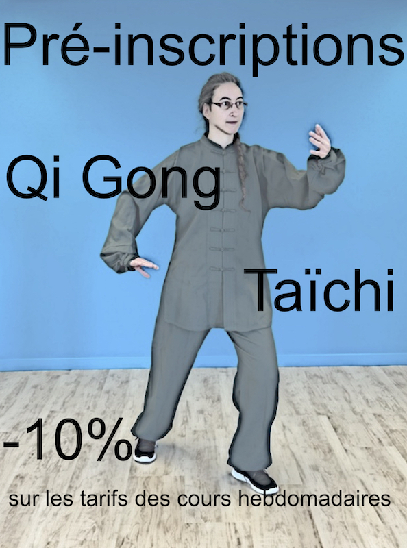 reduction de 10% pour les inscriptions cours de Qi Gong et Taichi &agrave; Vernier